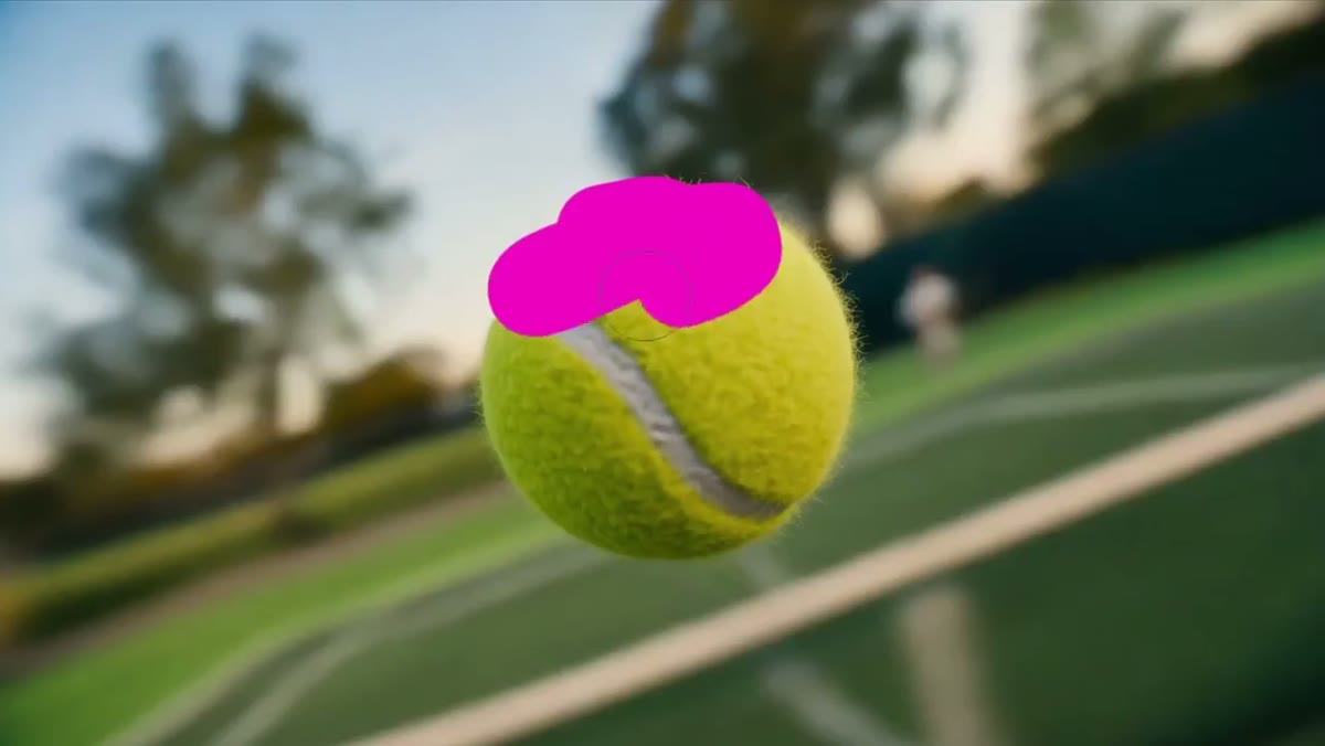 A Seedance 2.5 clip frame illustrating a localized edit region within a finished shot