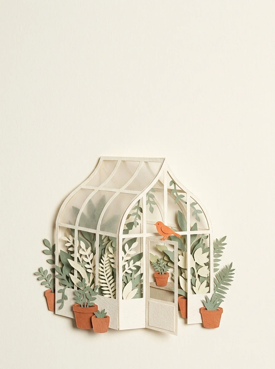 A garden made of paper